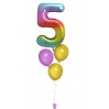 Zahlenballon-Bouquet mit 3 Heliumballons – Wunschzahl (ca. 86 cm)