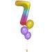 Zahlenballon-Bouquet mit 3 Heliumballons – Wunschzahl (ca. 86 cm)