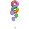 Zahlenballon-Bouquet mit 3 Heliumballons – Wunschzahl (ca. 86 cm)