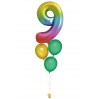 Zahlenballon-Bouquet mit 3 Heliumballons – Wunschzahl (ca. 86 cm)