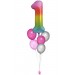 Zahlenballon-Bouquet mit 5 Heliumballons – Wunschzahl (ca. 86 cm)