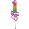 Zahlenballon-Bouquet mit 5 Heliumballons – Wunschzahl (ca. 86 cm)