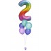 Zahlenballon-Bouquet mit 5 Heliumballons – Wunschzahl (ca. 86 cm)