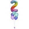 Zahlenballon-Bouquet mit 5 Heliumballons – Wunschzahl (ca. 86 cm)