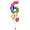 Zahlenballon-Bouquet mit 5 Heliumballons – Wunschzahl (ca. 86 cm)