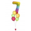 Zahlenballon-Bouquet mit 5 Heliumballons – Wunschzahl (ca. 86 cm)