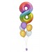 Zahlenballon-Bouquet mit 5 Heliumballons – Wunschzahl (ca. 86 cm)