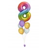 Zahlenballon-Bouquet mit 5 Heliumballons – Wunschzahl (ca. 86 cm)