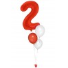 Zahlenballon-Bouquet mit 3 Heliumballons – Wunschzahl (ca. 86 cm)