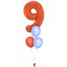 Zahlenballon-Bouquet mit 3 Heliumballons – Wunschzahl (ca. 86 cm)
