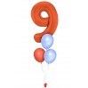 Zahlenballon-Bouquet mit 3 Heliumballons – Wunschzahl (ca. 86 cm)