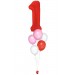Zahlenballon-Bouquet mit 5 Heliumballons – Wunschzahl (ca. 86 cm)