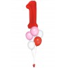 Zahlenballon-Bouquet mit 5 Heliumballons – Wunschzahl (ca. 86 cm)