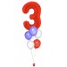 Zahlenballon-Bouquet mit 5 Heliumballons – Wunschzahl (ca. 86 cm)