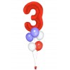 Zahlenballon-Bouquet mit 5 Heliumballons – Wunschzahl (ca. 86 cm)