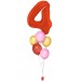 Zahlenballon-Bouquet mit 5 Heliumballons – Wunschzahl (ca. 86 cm)