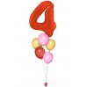 Zahlenballon-Bouquet mit 5 Heliumballons – Wunschzahl (ca. 86 cm)