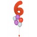 Zahlenballon-Bouquet mit 5 Heliumballons – Wunschzahl (ca. 86 cm)