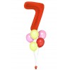 Zahlenballon-Bouquet mit 5 Heliumballons – Wunschzahl (ca. 86 cm)