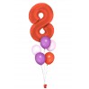 Zahlenballon-Bouquet mit 5 Heliumballons – Wunschzahl (ca. 86 cm)