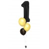 Zahlenballon-Bouquet mit 3 Heliumballons – Wunschzahl (ca. 86 cm)