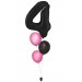 Zahlenballon-Bouquet mit 3 Heliumballons – Wunschzahl (ca. 86 cm)