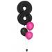 Zahlenballon-Bouquet mit 3 Heliumballons – Wunschzahl (ca. 86 cm)