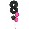 Zahlenballon-Bouquet mit 3 Heliumballons – Wunschzahl (ca. 86 cm)