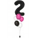 Zahlenballon-Bouquet mit 5 Heliumballons – Wunschzahl (ca. 86 cm)