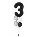 Zahlenballon-Bouquet mit 5 Heliumballons – Wunschzahl (ca. 86 cm)