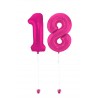 Zahlenballons 2er-Set in Pink (ca. 86 cm) mit Heliumfüllung