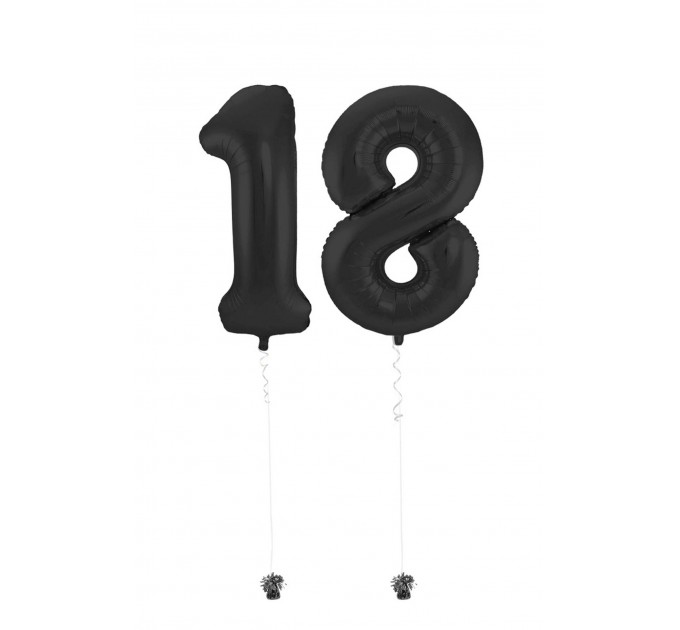 Zahlenballons 2er-Set  (ca. 86 cm) mit Heliumfüllung