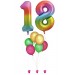 Ballonbouquet mit 2 Zahlen (86 cm) + 6 Latexballons