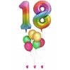 Ballonbouquet mit 2 Zahlen (86 cm) + 6 Latexballons