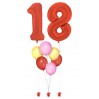 Ballonbouquet mit 2 Zahlen (86 cm) + 6 Latexballons