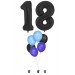 Ballonbouquet mit 2 Zahlen (86 cm) + 6 Latexballons