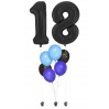 Ballonbouquet mit 2 Zahlen (86 cm) + 6 Latexballons