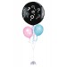 Gender Reveal Ballonbouquet mit großem Fragezeichen-Ballon (1 m) + 2 Latexballons