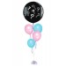 Gender Reveal Ballonbouquet mit Fragezeichen-Ballon (1 m) + 4 Latexballons