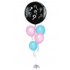 Gender Reveal Ballonbouquet mit Fragezeichen-Ballon (1 m) + 4 Latexballons