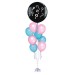 XXL Gender Reveal Ballonbouquet mit Fragezeichen-Ballon (2 m) + 8 Latexballons