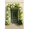 Ballongirlande 1 m – Olivgrün/Gold/Weiß