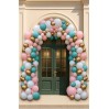 Ballongirlande 1 m – Rosa/Türkis/Gold für Events