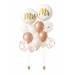 Ballonbouquet „Mr & Mrs“  (ca. 43 cm) – Hochzeitsballons in Roségold & Weiß