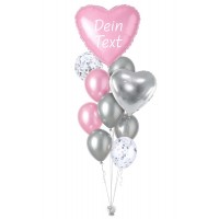 Ballonbouquet mit Wunschtext (43x61 cm)  