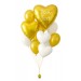 Personalisiertes Ballonbouquet (ca. 43 cm & 61 cm) – Gold & Weiß