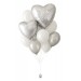 Personalisiertes Ballonbouquet (ca. 43 cm & 61 cm) – Silber-Weiß