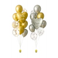 Ballonbouquets (2er-Set) mit Wunschtext 