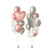 2 Ballonbouquets mit Wunschtext – Herzballons (ca. 61 cm)