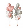 2 Ballonbouquets mit Wunschtext – Herzballons (ca. 61 cm)